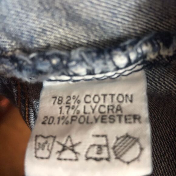 Cropped Blue Jean Jacket Sz M - Picture 9 of 9